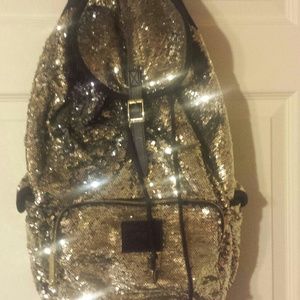 Gold VS Pink Sequin Bookbag
