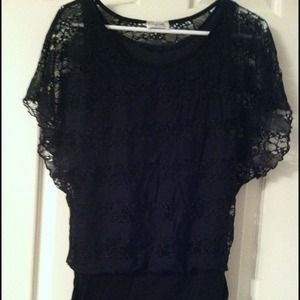 NWOT Sheer, built in tank top!