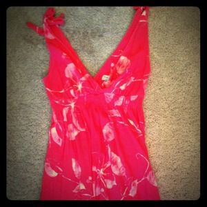 Size Small American Eagle Coral Floral Dress