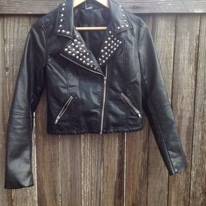 H&M Faux Leather Studded Jacket