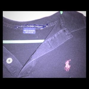 Ralph Lauren dark blue polo shirt.