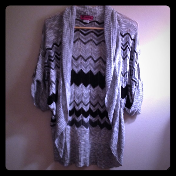 Gray chevron cardigan - Picture 1 of 1