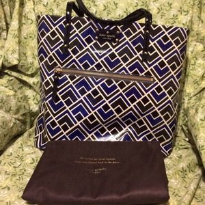 Kate Spade blue/black large handbag.