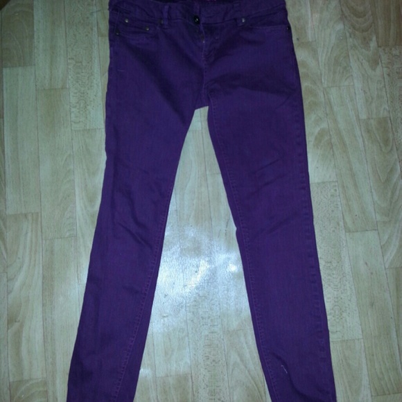 Purple skinny pants