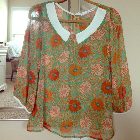 Sheer floral top