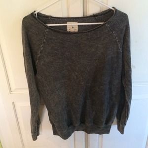 Slouchy grey sweater top