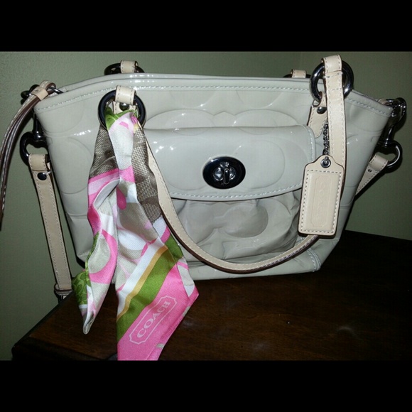Coach purse with scarf
