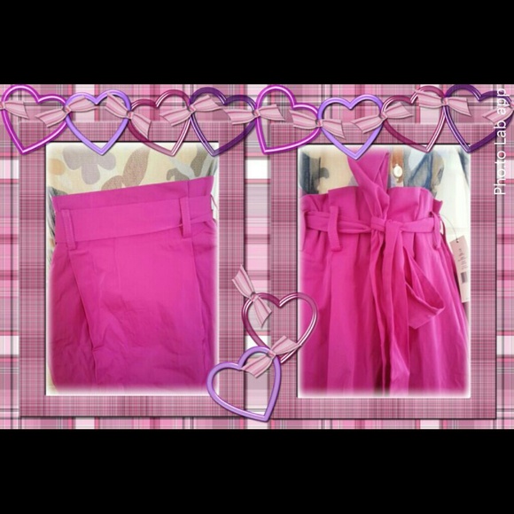 Theory Pink Magenta Tie Bow Runway Peruva Skirt - Picture 3 of 4