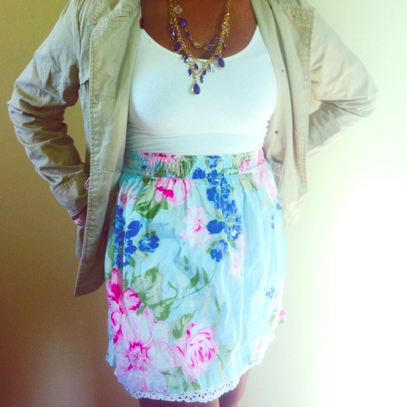 Abercrombie lace and floral dress.