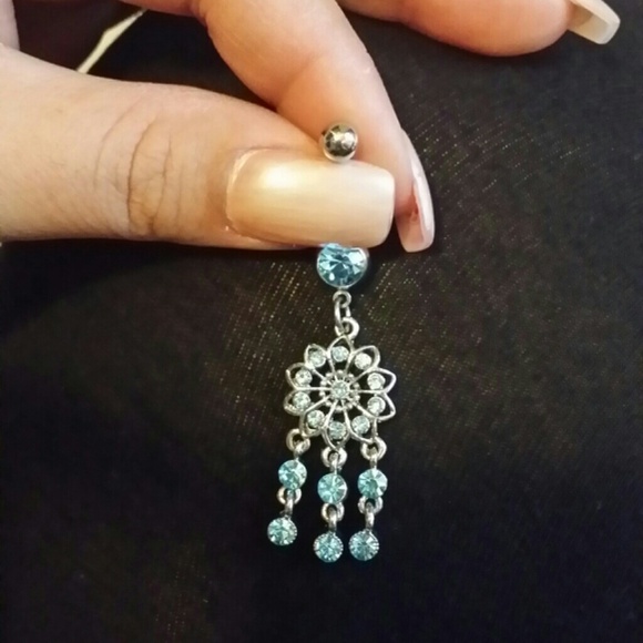 Baby Blue belly ring
