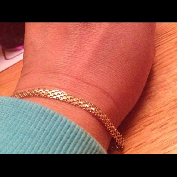 ^^^SOLD^^^SOLD^^^14k Yellow Gold Fancy Mesh Bracel