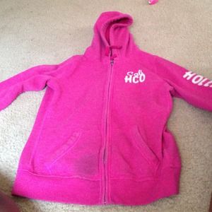 Pink Hollister hoodie