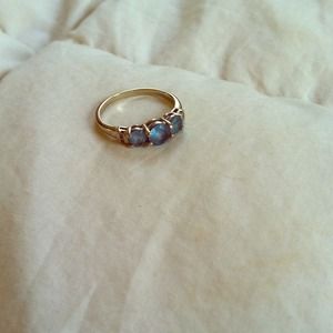 REDUCED-----14K white gold blue topaz ring