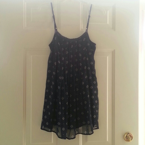 Beautiful printed navy dress - Picture 4 of 4