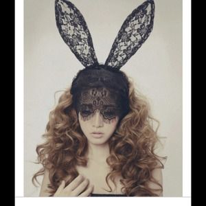 Lace bunny vintage headbands