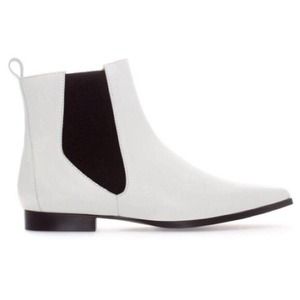 Zara | white ankle boots