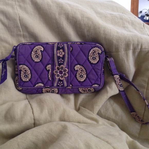 Purple paisley vera Bradley wallet wristlet