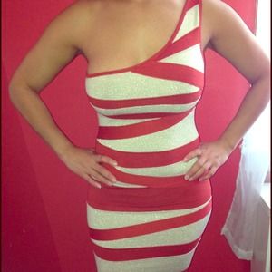 Orange and cream striped 2b bebe