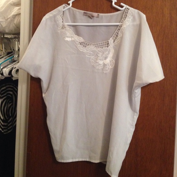 White satin shirt