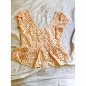 Cropped peplum shirt!