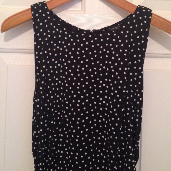 NWT Size 14 black/white dress with back/side ruche