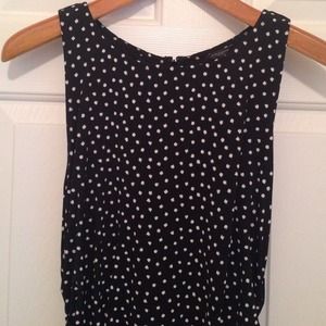 NWT Size 14 black/white dress with back/side ruche