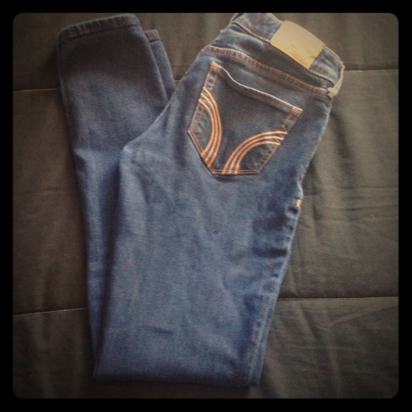DARK DEMIN HOLLISTER SKINNY JEANS