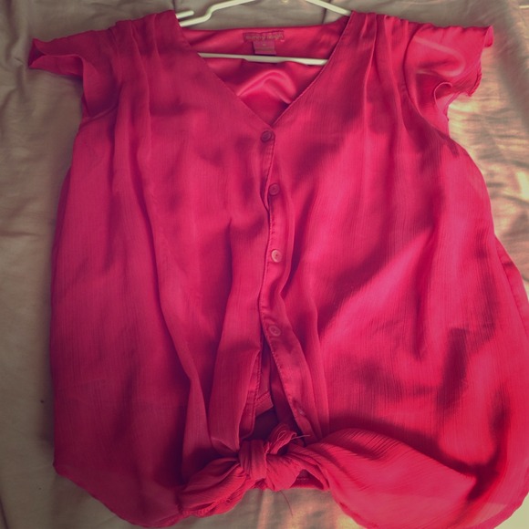 Pink button down