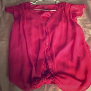 Pink button down