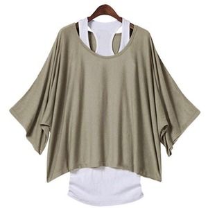 Tan Batwing Top XXL