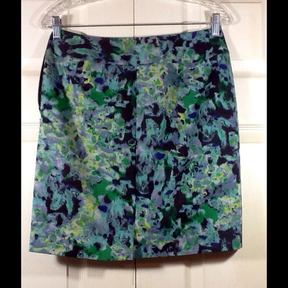 ** Halogen BlueGreen Painterly looking Skirt - Picture 2 of 2