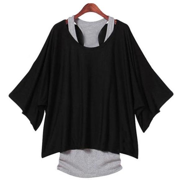 Black Batwing Top XXL BUNDLED - Picture 1 of 1