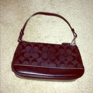 Black Coach monogram Shoulder bag