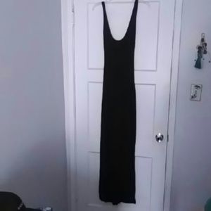 Elegant beaded dkny floor length dress 100%silk