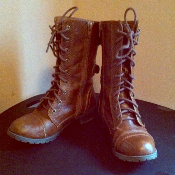 Brown combat boots!