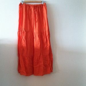 Orange maxi skirt