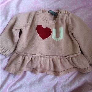 Baby Gap ❤️ U sweater