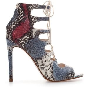 Zara Leather Snake Heel