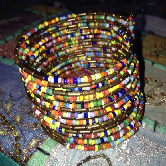 Multicolored Beaded Wrap Bracelet