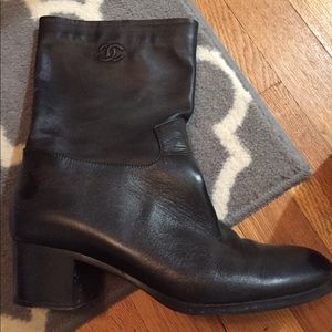 Reserved for @holistic Chanel black leather boots