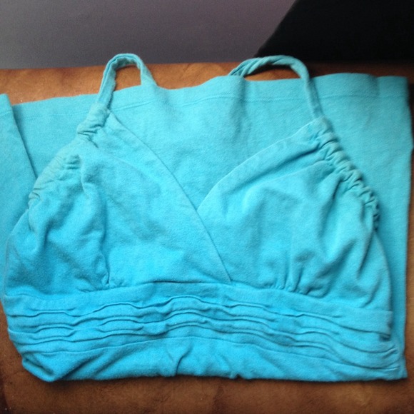 Blue halter top