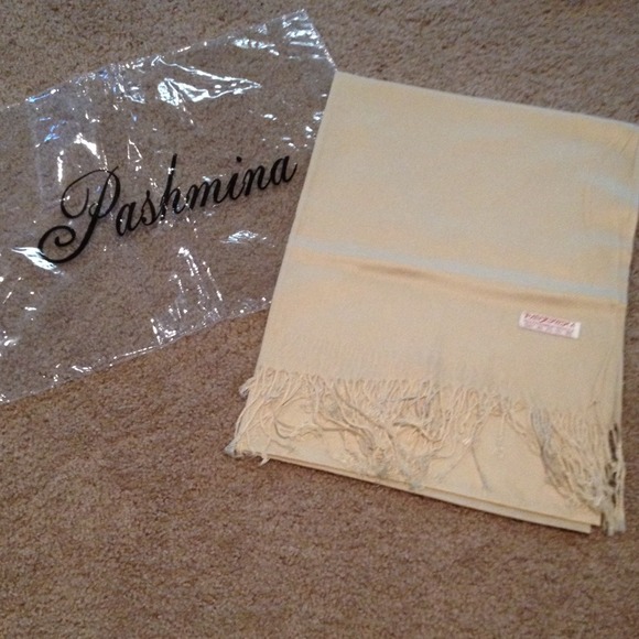 Pashmina Scarf - Pale Yellow - NWOT