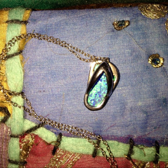 Small Flip Flop Necklace, chain 6", 925