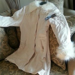 Shearling Light Cream colored coat nwt