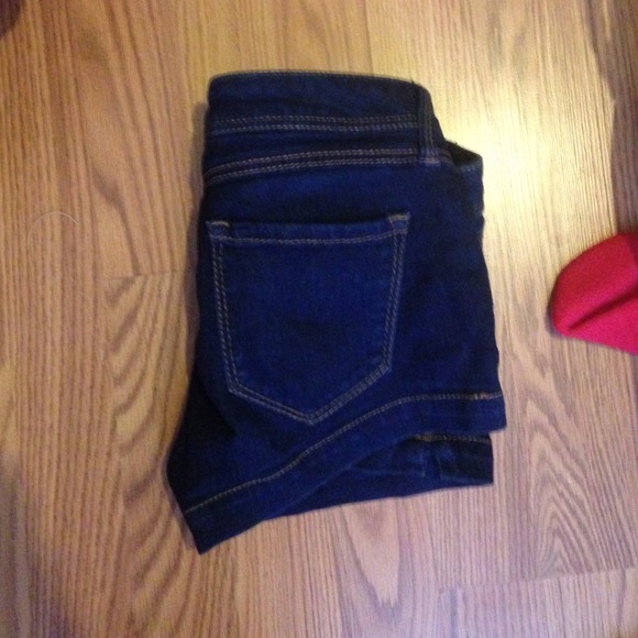 Dark wash shorts