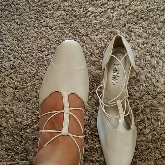 Off white heels.