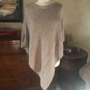 NWOT Light Brown Sweater Poncho