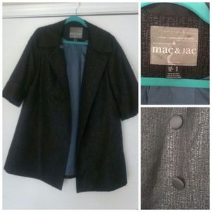 MAC & JAC dark navy 3/4 sleeve Lightweight trench