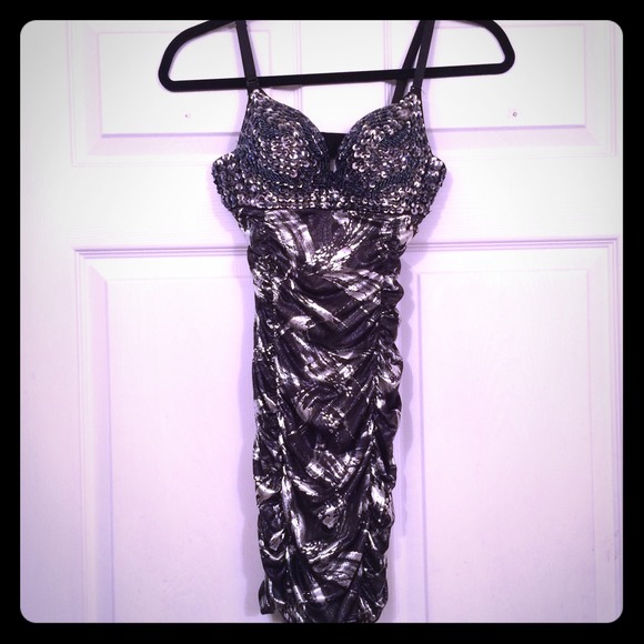Sequin Scrunch Dress
