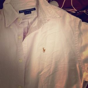 Ralph Lauren long sleeve pink polo